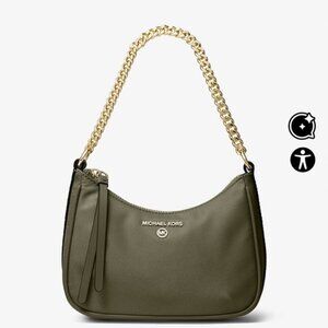 Michael Kors Jet Set Charm Chain Nylon Crossbody/Pouchette Shoulder Bag